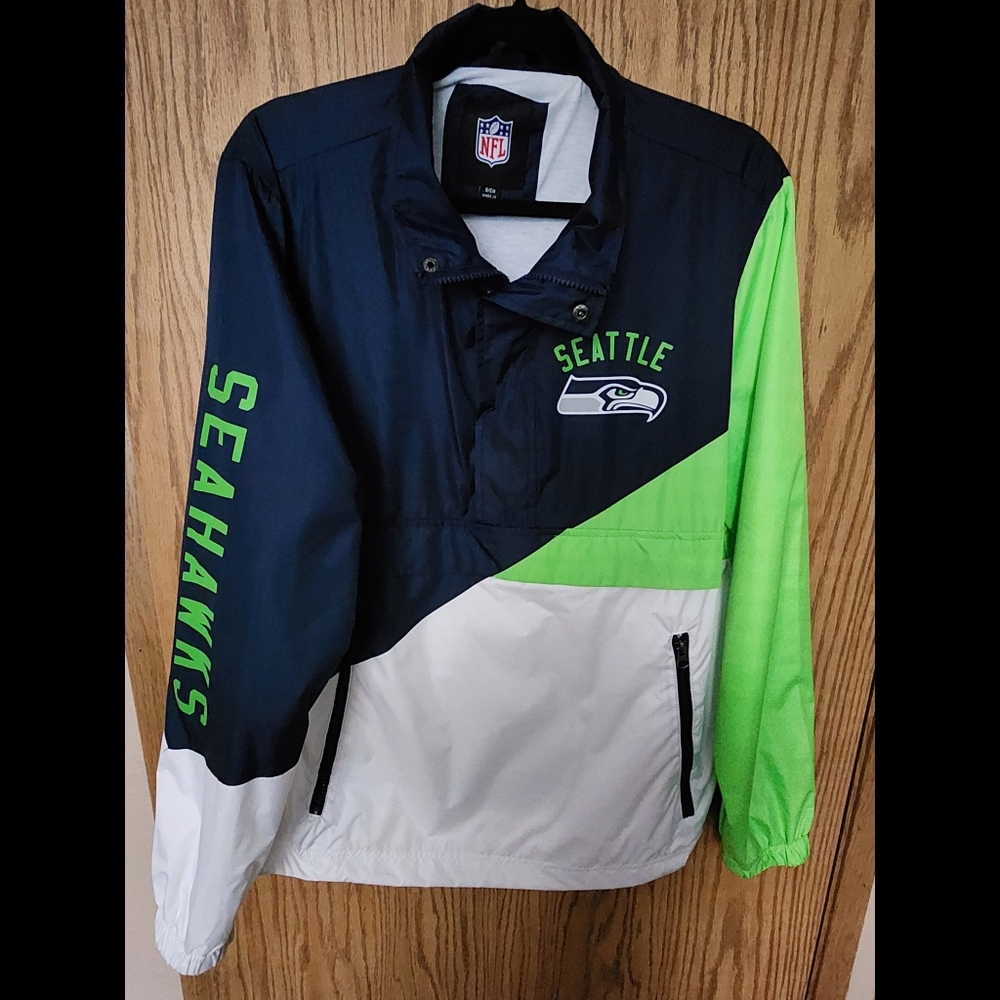 Seattle Seahawks Quarter Zip Lined Pullover
